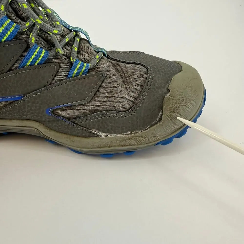 Merrell Chameleon Mid Waterproof HIking Boots Blue Gray Big Kid 7 Womens 8